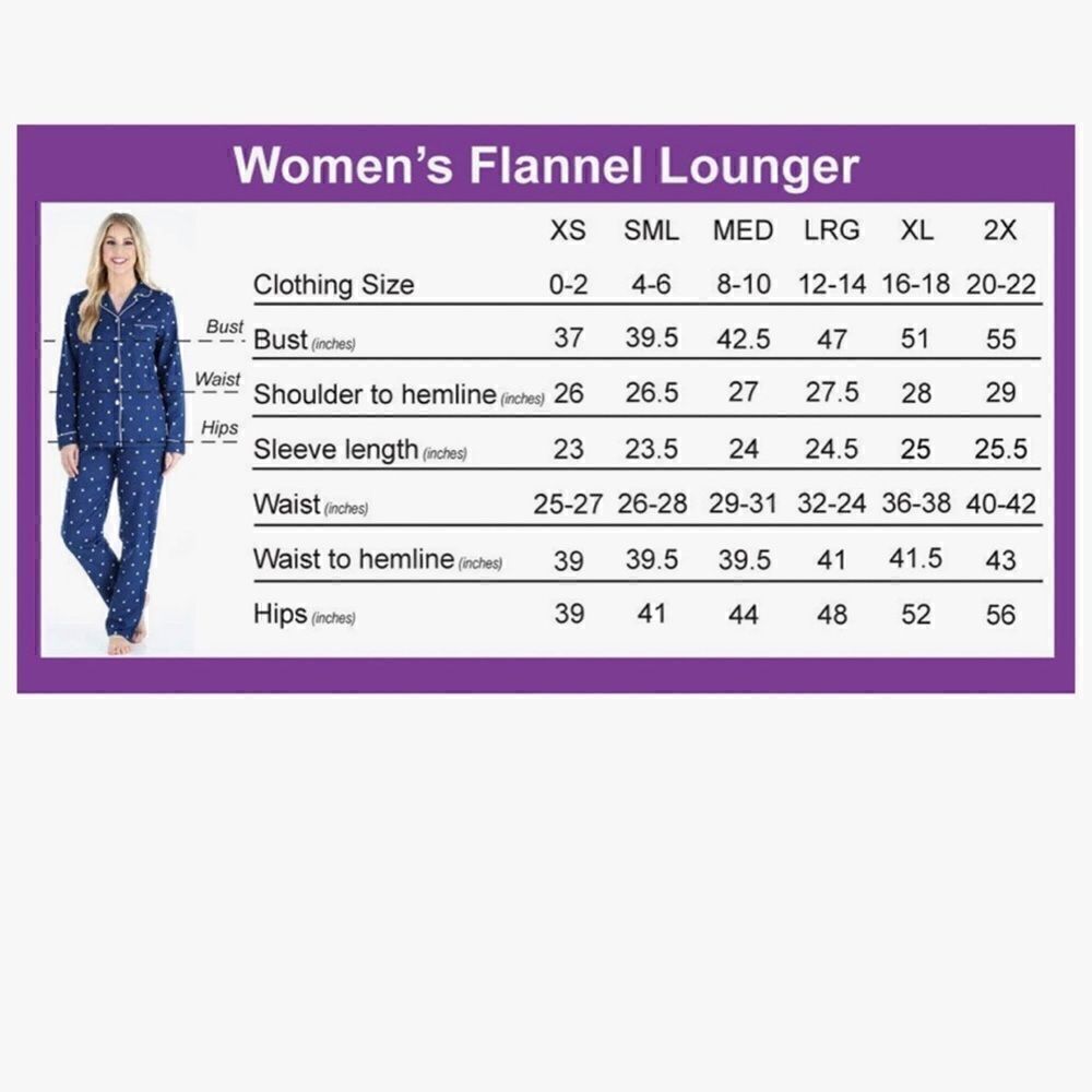 PajamaMania Women's Cotton Flannel Long Sleeve Button-Down Pajamas PJ Set - Picture 5 of 15